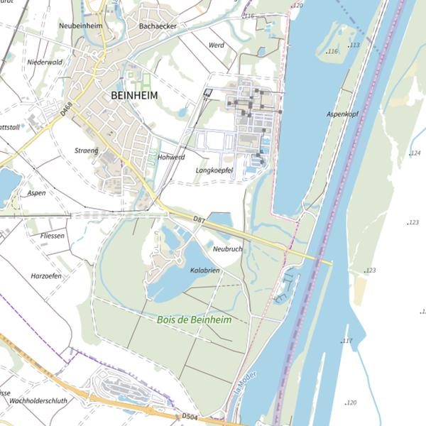 Plan cartographique de Étang de la Douane