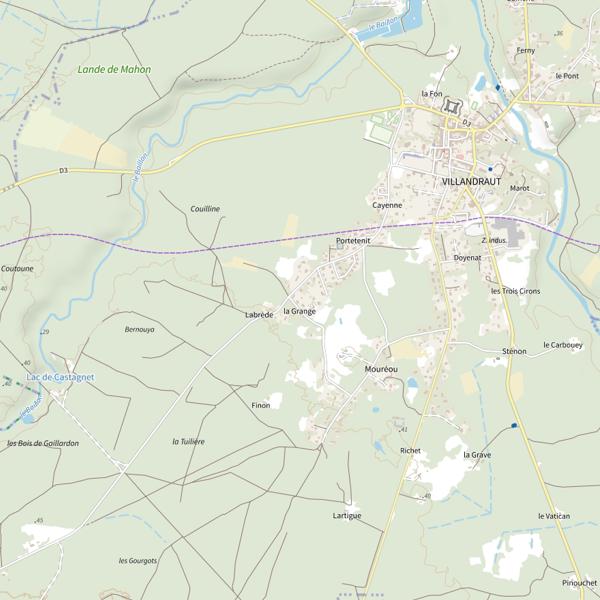 Plan cartographique de Étang de la Ferrière