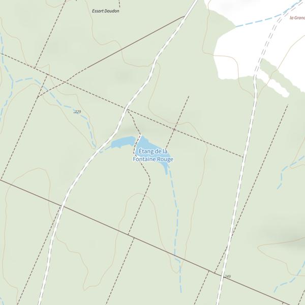 Plan cartographique de Étang de la Fontaine Rouge