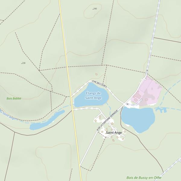 Plan cartographique de Étang de la Forêt d'Othe