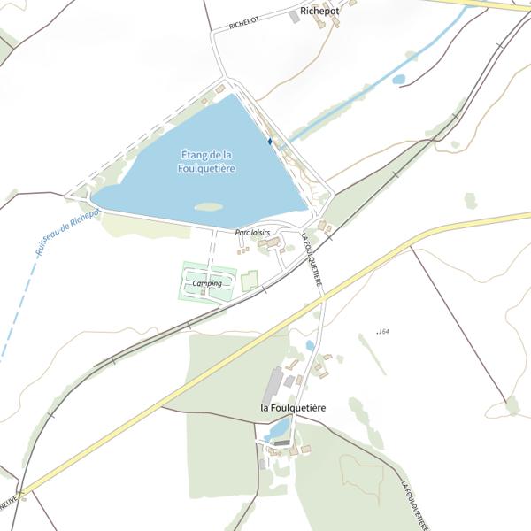 Plan cartographique de Étang de la Foulquetiere