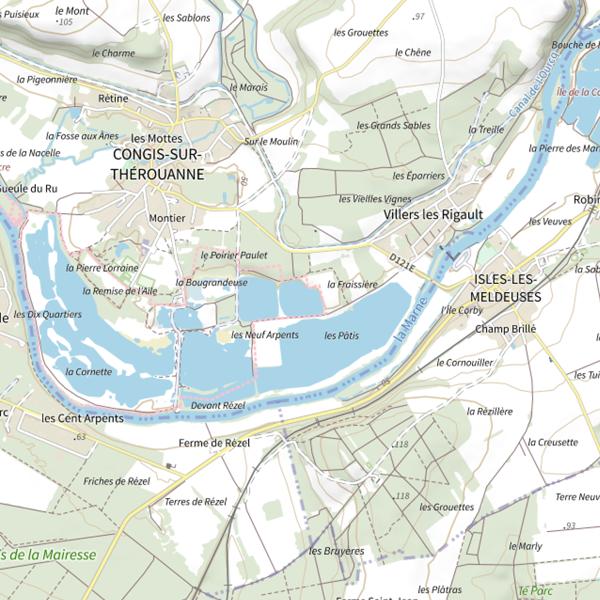 Plan cartographique de Étang de la Fraissière