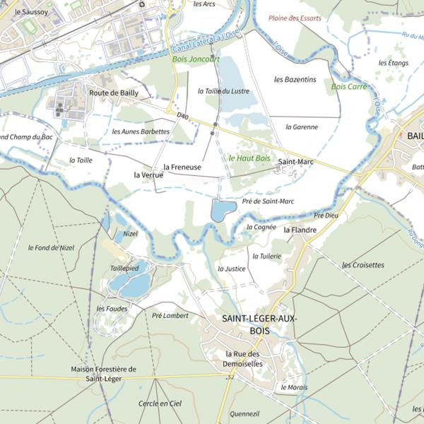 Plan cartographique de Étang de la Fréneuse