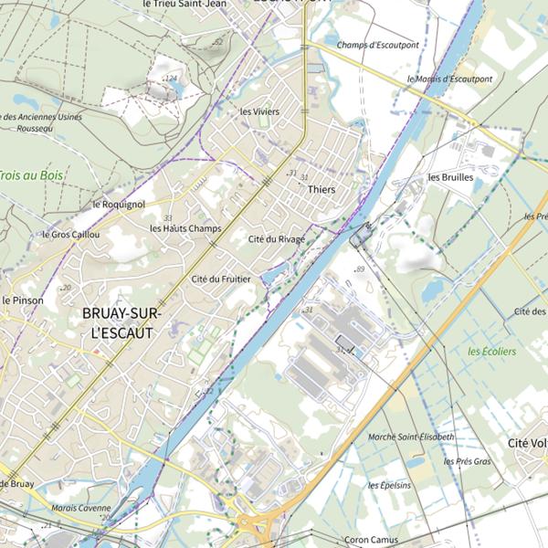 Plan cartographique de Étang de la Gare d'Eau