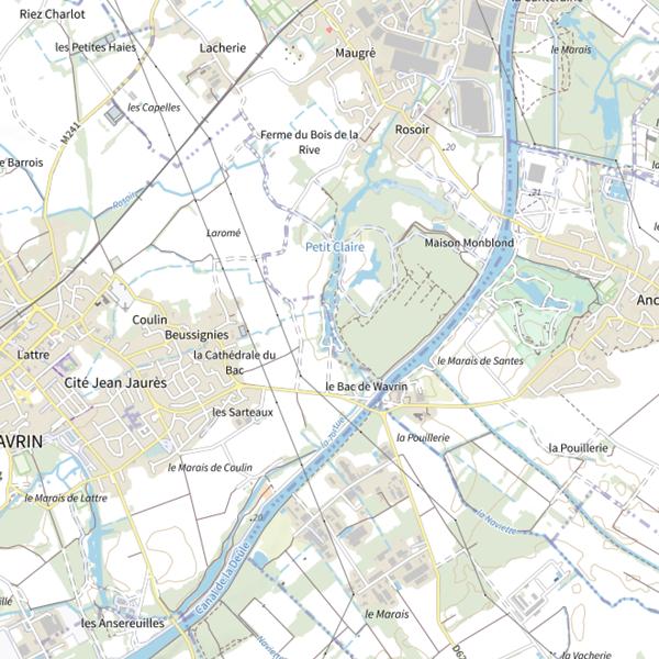 Plan cartographique de Étang de la Gite