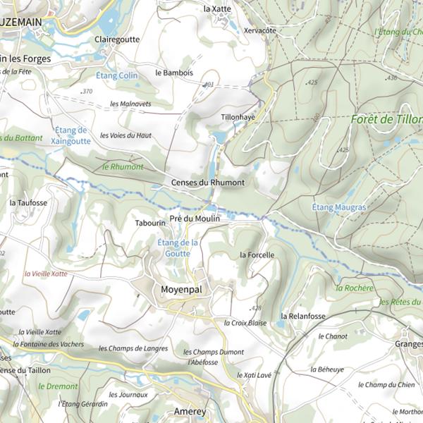 Plan cartographique de Étang de la Goutte