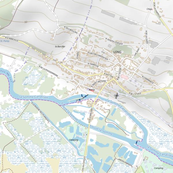 Plan cartographique de Étang de la grande hutte