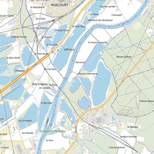 Plan cartographique de Étang de la Grévière (K4)