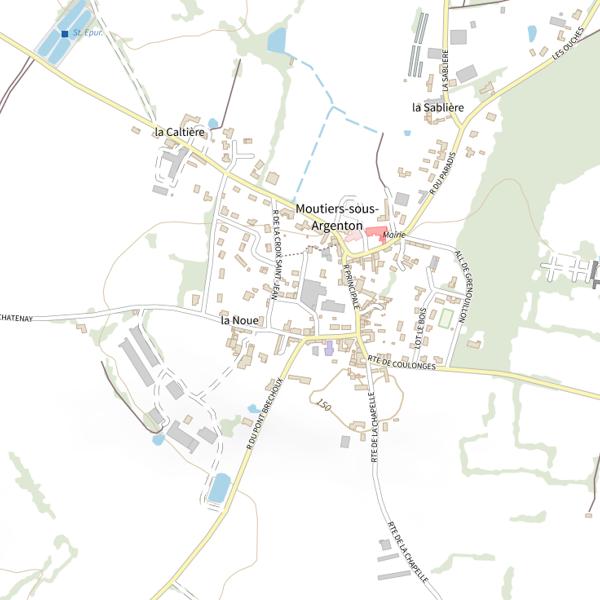Plan cartographique de Étang de La Grue