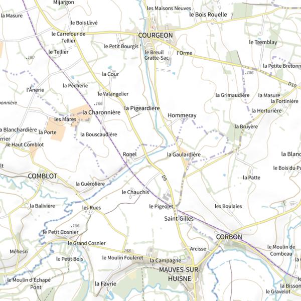 Plan cartographique de Étang de la Herse