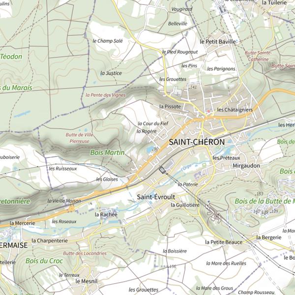 Plan cartographique de Étang de la Juinière