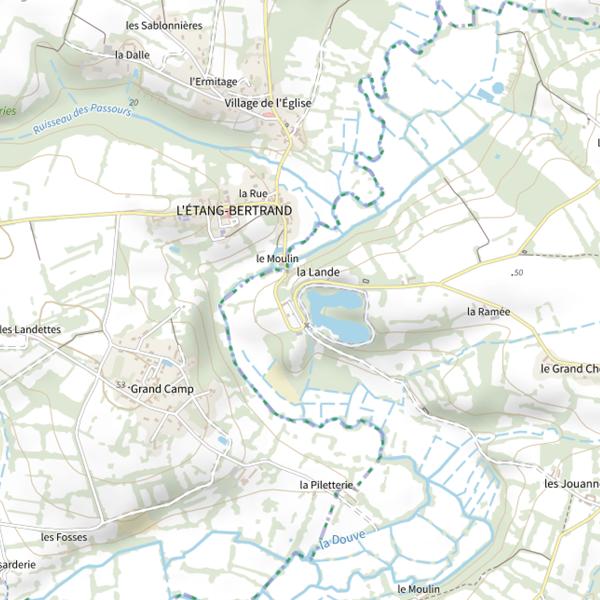 Plan cartographique de Étang de la Lande