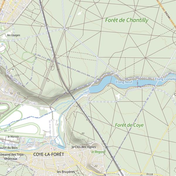 Plan cartographique de Étang de la Loge