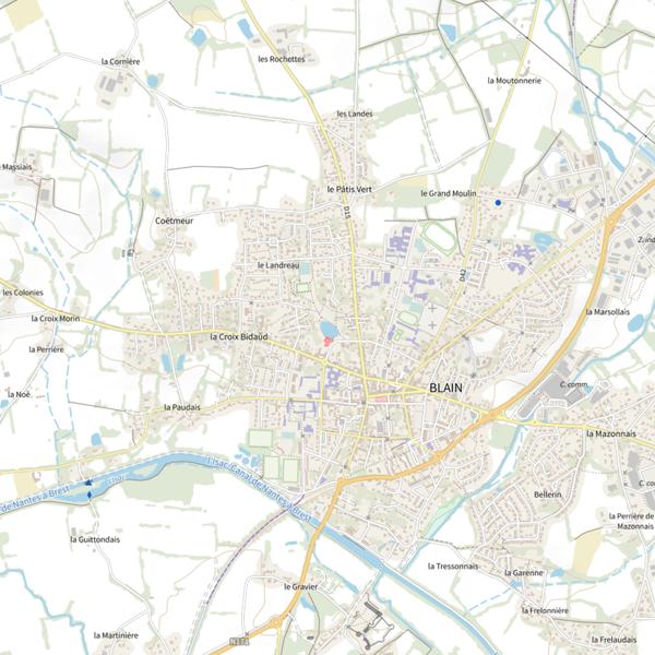 Plan cartographique de Étang de la Mairie de Blain