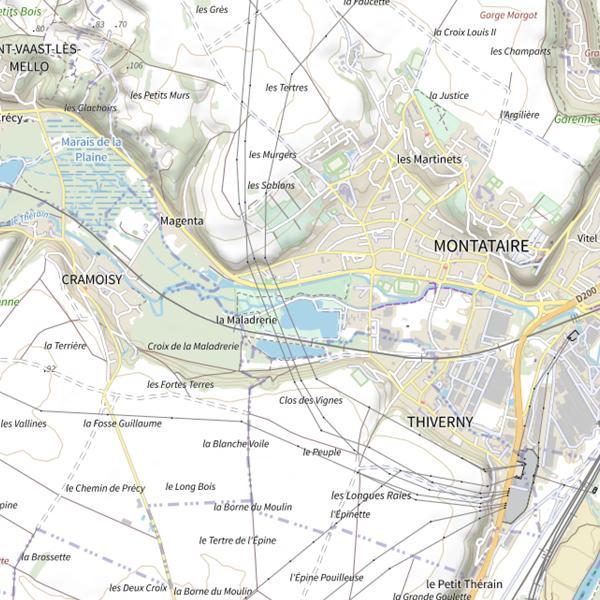 Plan cartographique de Étang de la Maladrerie
