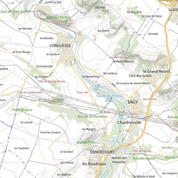 Plan cartographique de Étang de la Maraichère