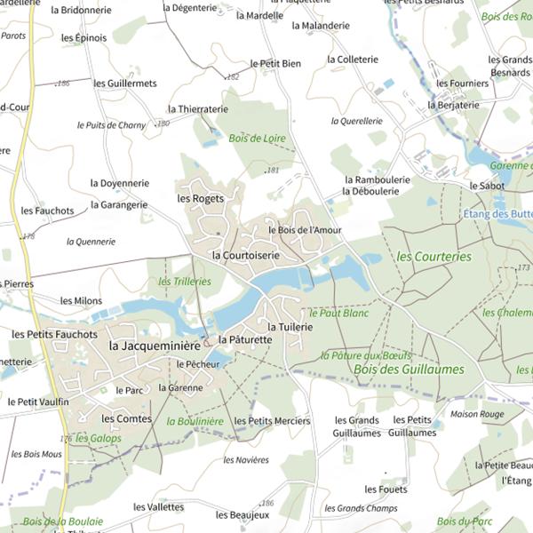 Plan cartographique de Étang de la Mure