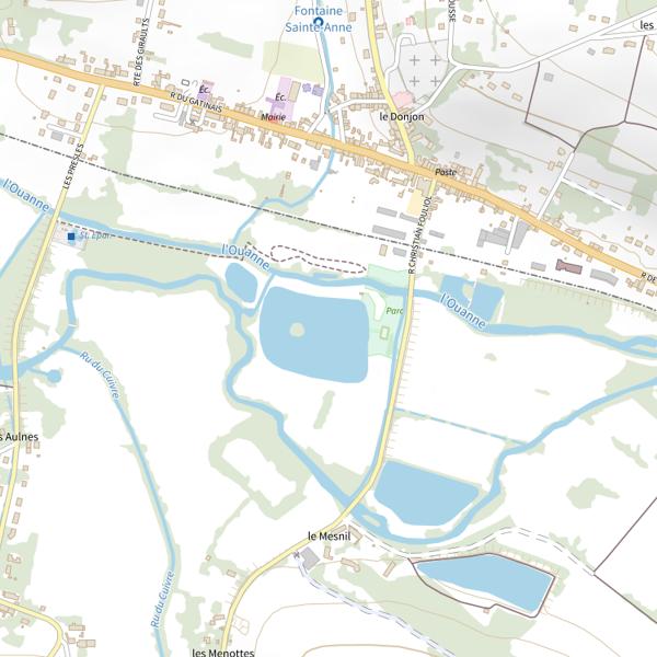 Plan cartographique de Étang de la Noue – Parcours Famille (Douchy)