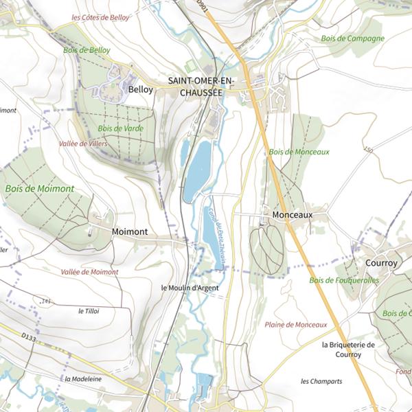 Plan cartographique de Étang de la Petite Prairie
