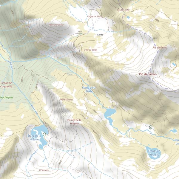 Plan cartographique de Étang de la Piède