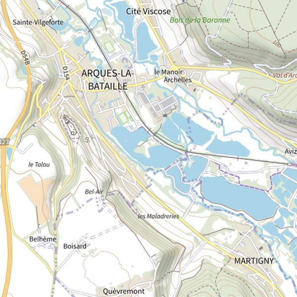 Plan cartographique de Étang de la piscine
