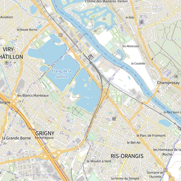 Plan cartographique de Étang de la Plaine Basse