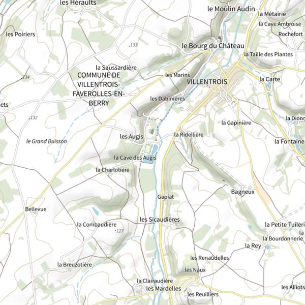 Plan cartographique de Étang de la Planche Baron