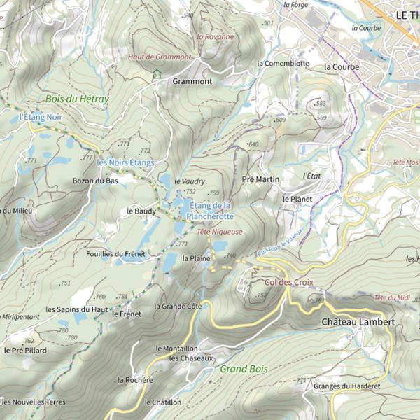 Plan cartographique de Étang de la Plancherotte (Ramonchamp)