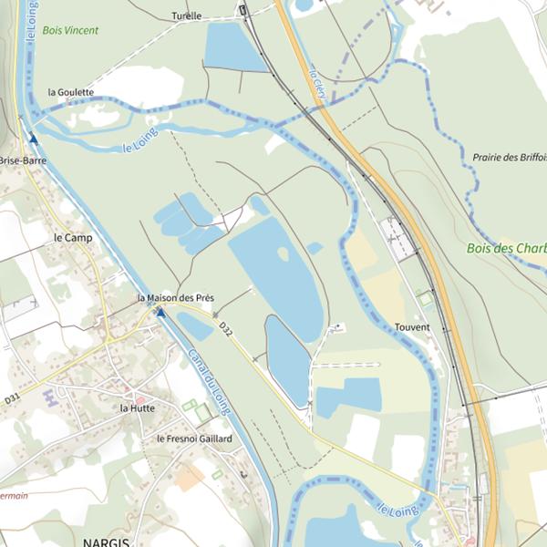 Plan cartographique de Étang de la Prairie (Nargis)