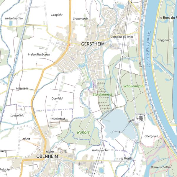 Plan cartographique de Étang de la préfecture
