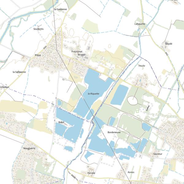 Plan cartographique de Étang de la Riquette