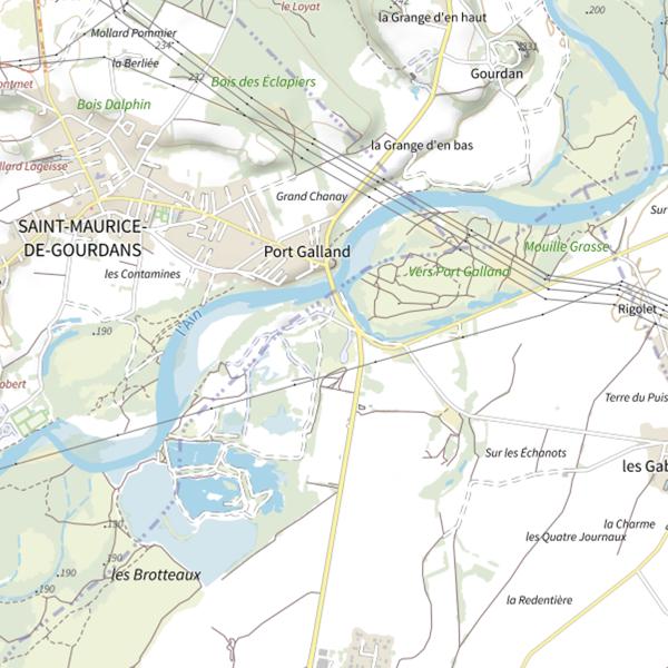 Plan cartographique de Étang de la Riveraine