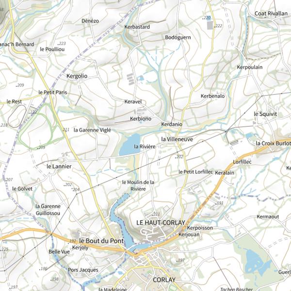 Plan cartographique de Étang de la Rivière