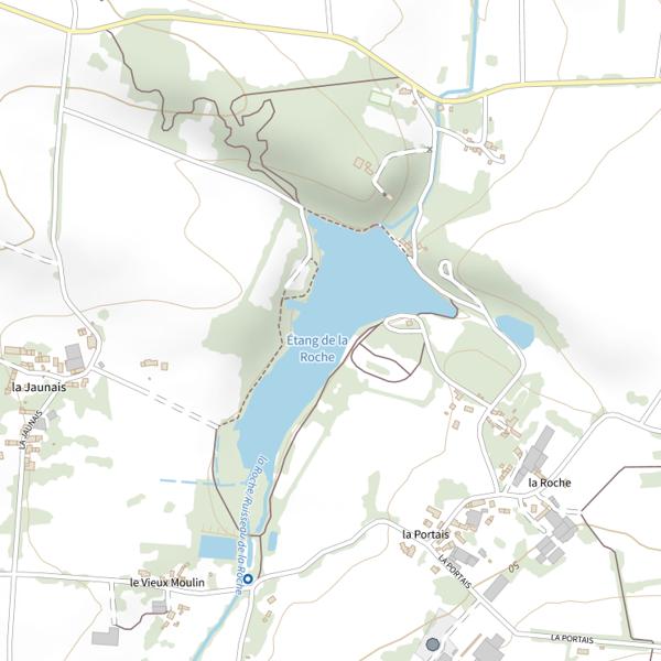 Plan cartographique de Étang de la Roche