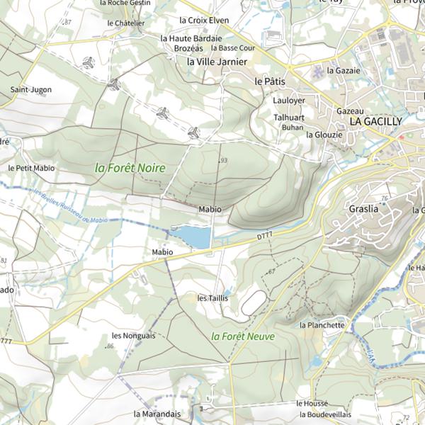 Plan cartographique de Étang de La Rocquennerie