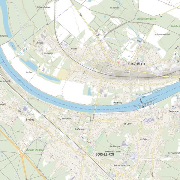 Plan cartographique de Étang de la Sablière