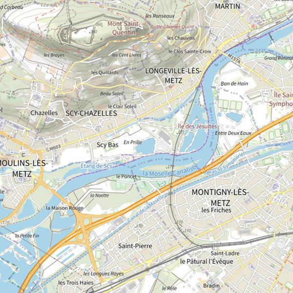 Plan cartographique de Étang de la Silix