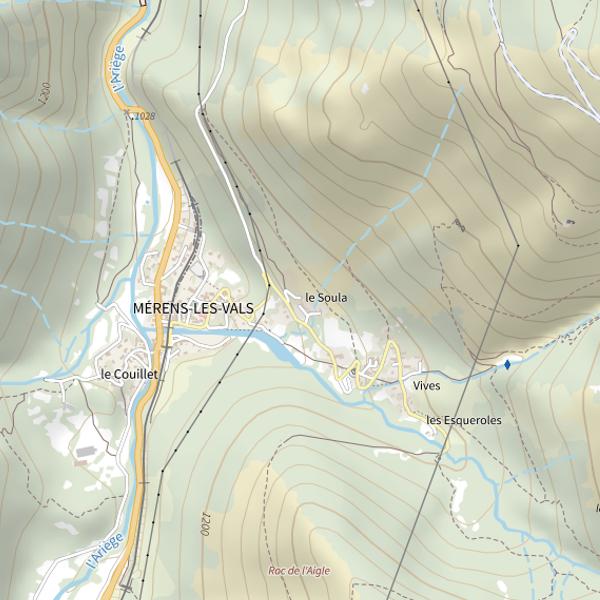 Plan cartographique de Étang de la Soula couloumé