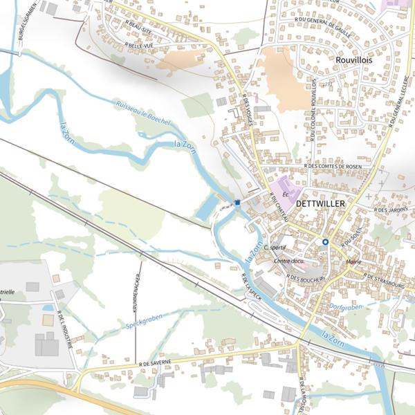 Plan cartographique de Étang de la Speck