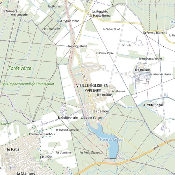 Plan cartographique de Étang de la Tour