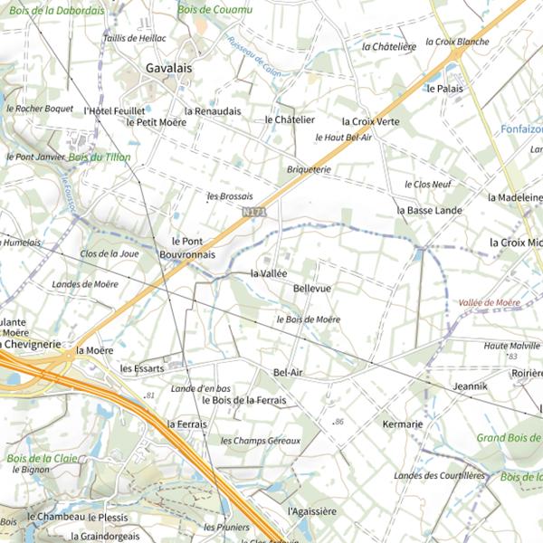 Plan cartographique de Étang de la Vallée Mabille