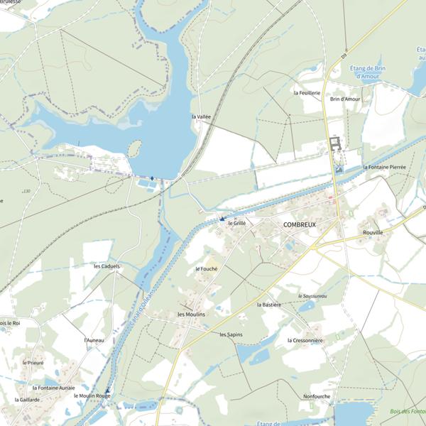 Plan cartographique de Étang de La Vallée