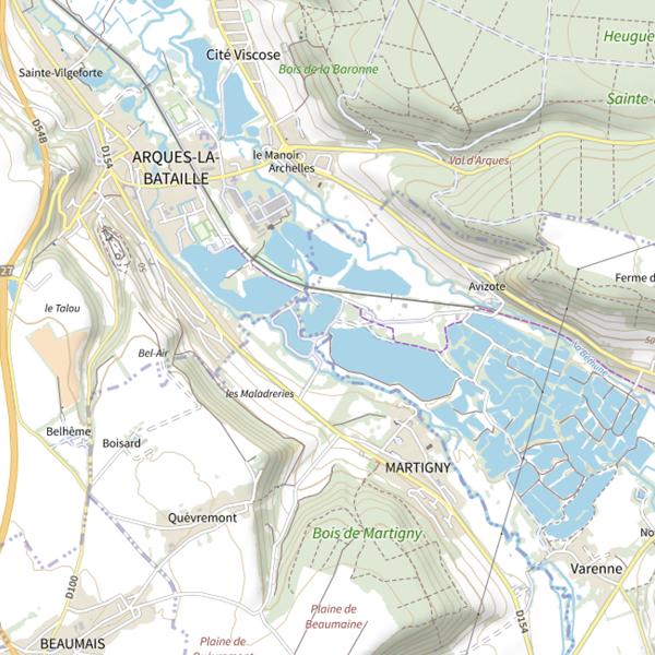 Plan cartographique de Étang de la Varenne