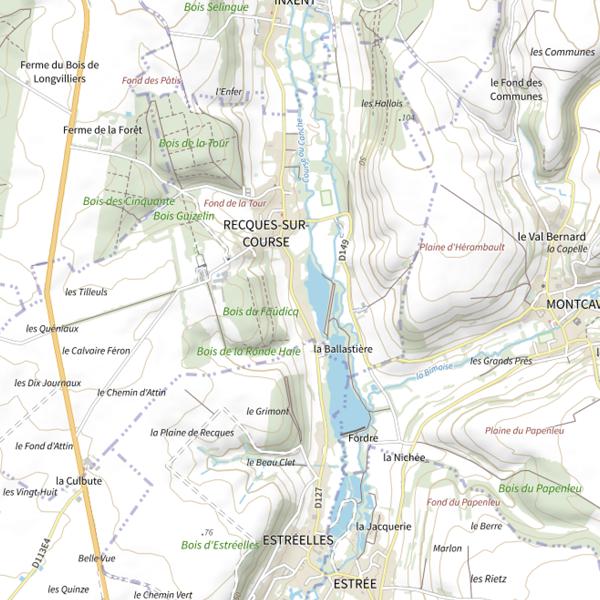 Plan cartographique de Étang de la Vieille Balastière