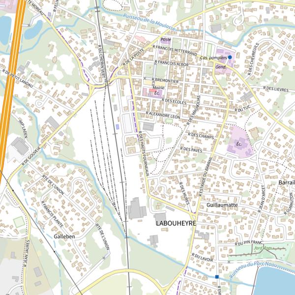 Plan cartographique de Étang de Labouheyre