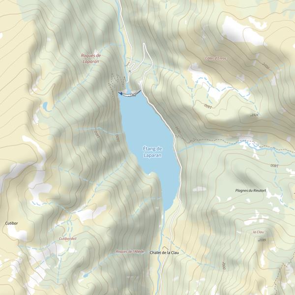 Plan cartographique de Étang de Laparan
