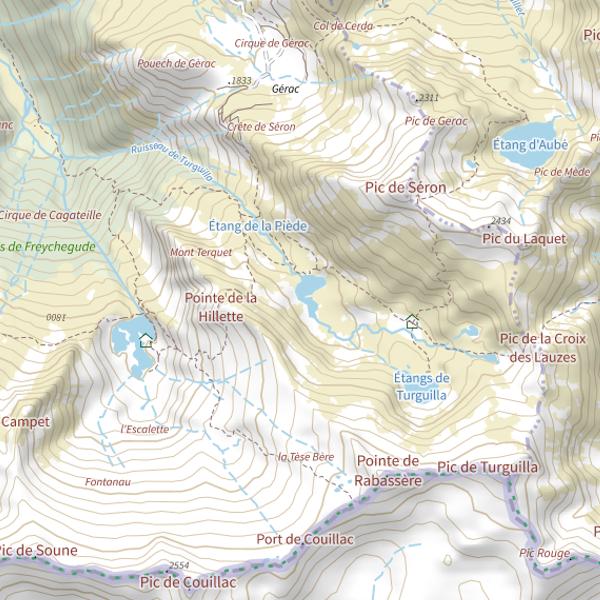Plan cartographique de Étang de l'Astoue