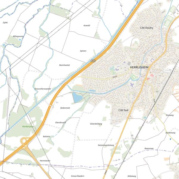 Plan cartographique de Étang de l'Au