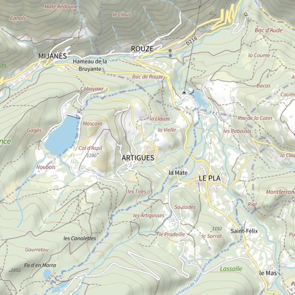 Plan cartographique de Étang de Laurenti