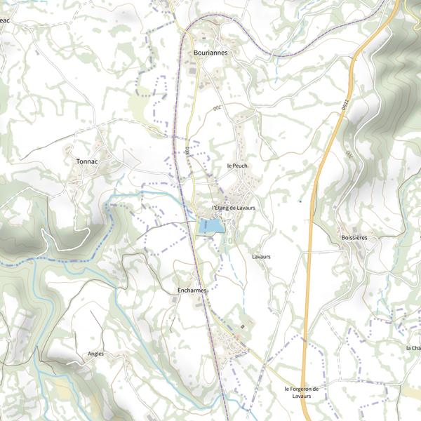 Plan cartographique de Étang de Lavaurs